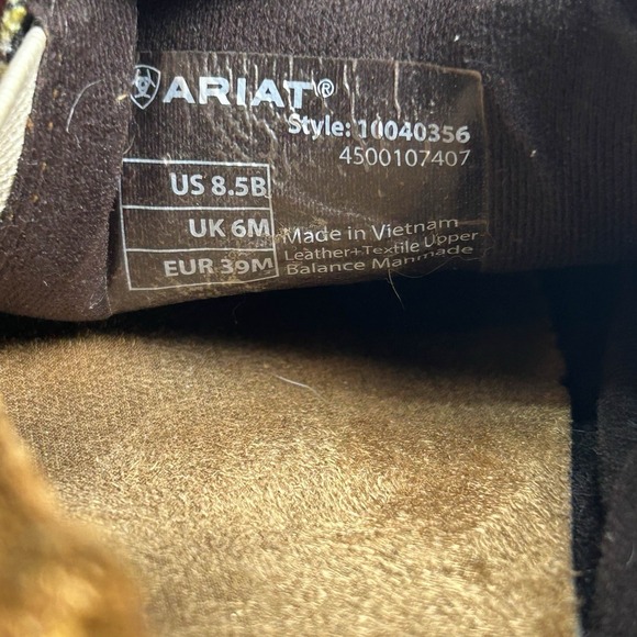 Ariat Cruiser Shoes Womens 8.5 Sunflower Brown Suede Slip On Loafers 10040356 - Picture 9 of 9